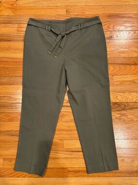 Women’s Olive Green belted Dress Pants